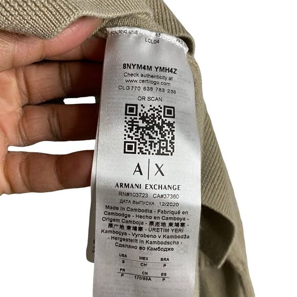 Armani Exchange Women’s Soft Tan Turtleneck Sweater - Picture 7 of 9